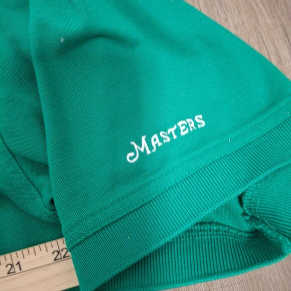 Masters Collection XL Polo Shirt Green 60s Two-Ply Mercerized Cotton Vintage - Picture 7 of 8